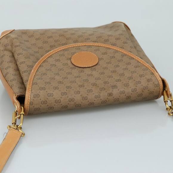 GUCCI Micro GG Supreme Shoulder Bag Pvc Beige Gold - Picture 6 of 16